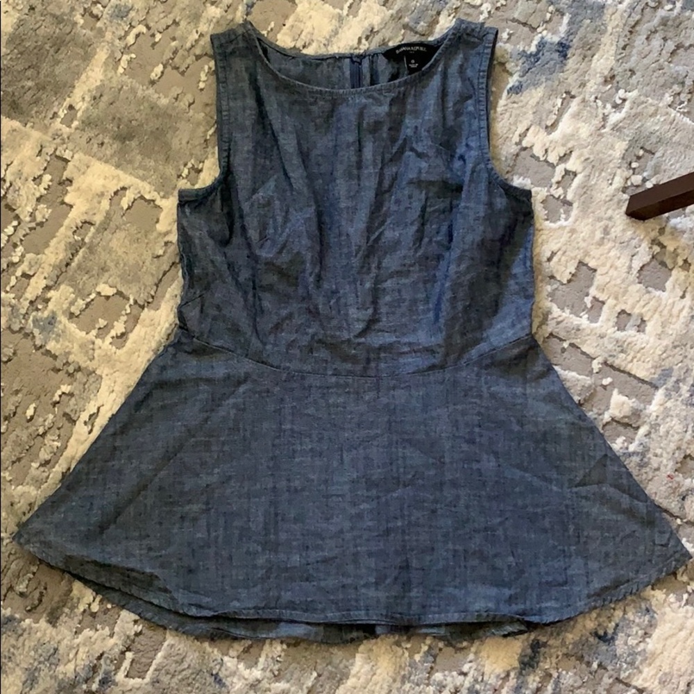 Size 0 banana republic peplum top blouse